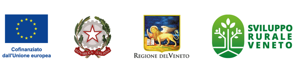 Logos of the European Union, Italian Republic, Veneto Region and Rural Development Veneto